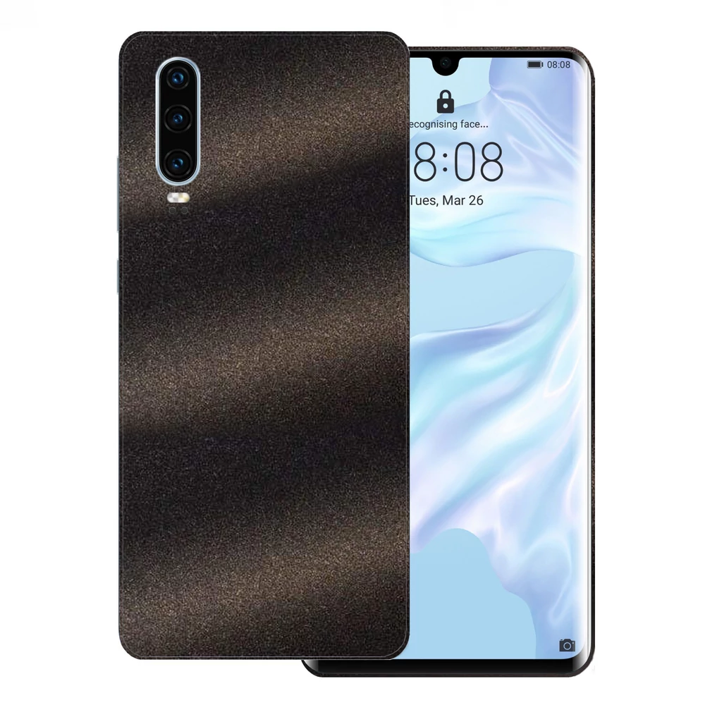 Huawei P30 - Szemcsés matt fekete hátlap fólia