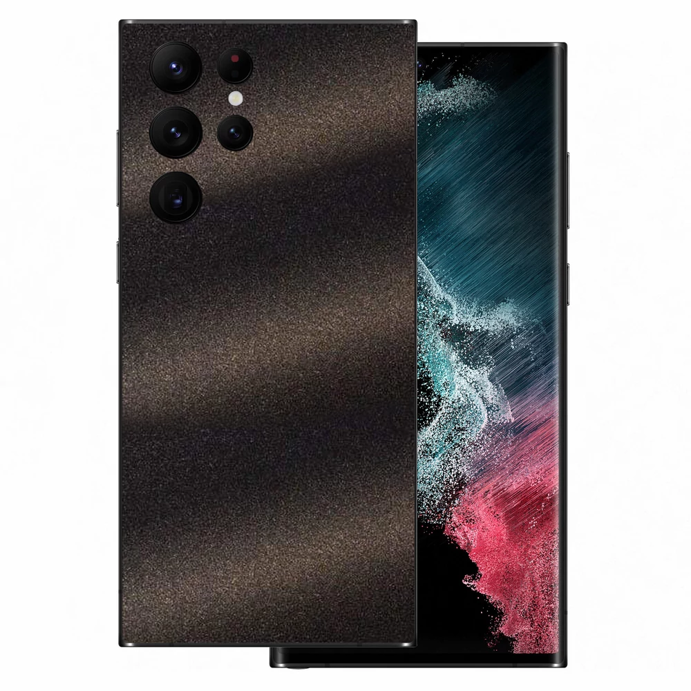 Samsung Galaxy S22 Ultra - Szemcsés matt fekete hátlap fólia