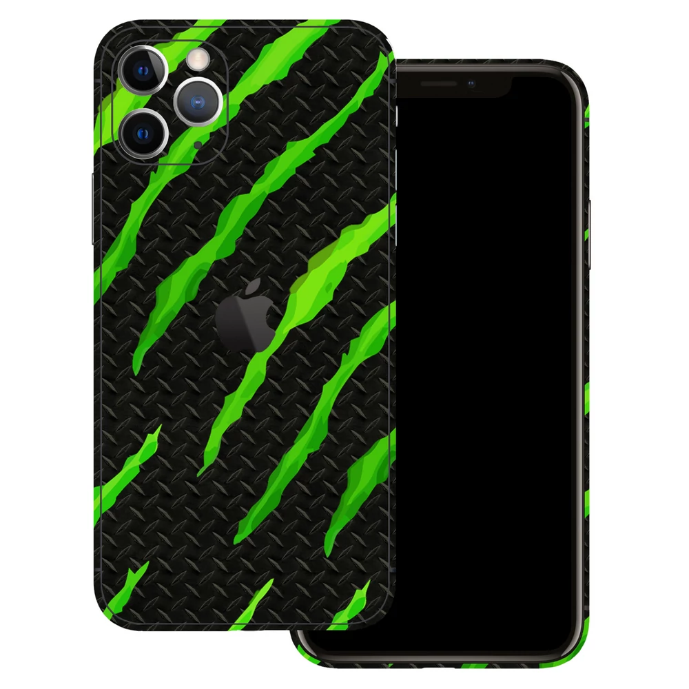 iPhone 11 Pro Max - Zöld karmolásos hátlap fólia