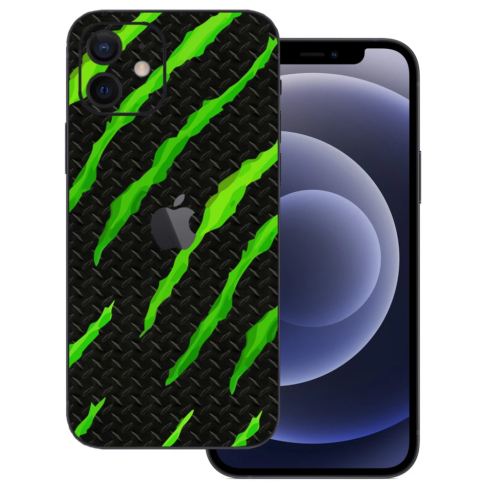 iPhone 12 Mini - Zöld karmolásos hátlap fólia