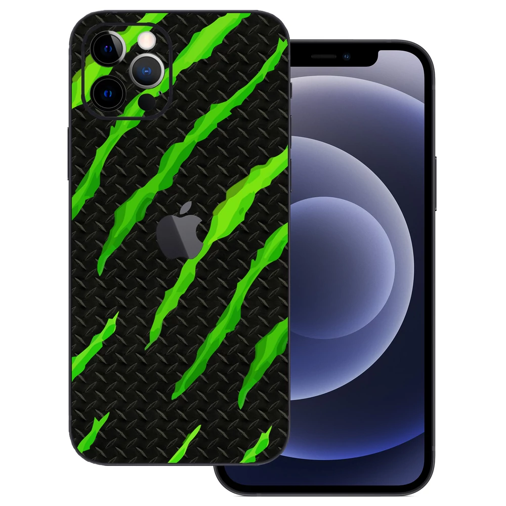 iPhone 12 Pro - Zöld karmolásos hátlap fólia