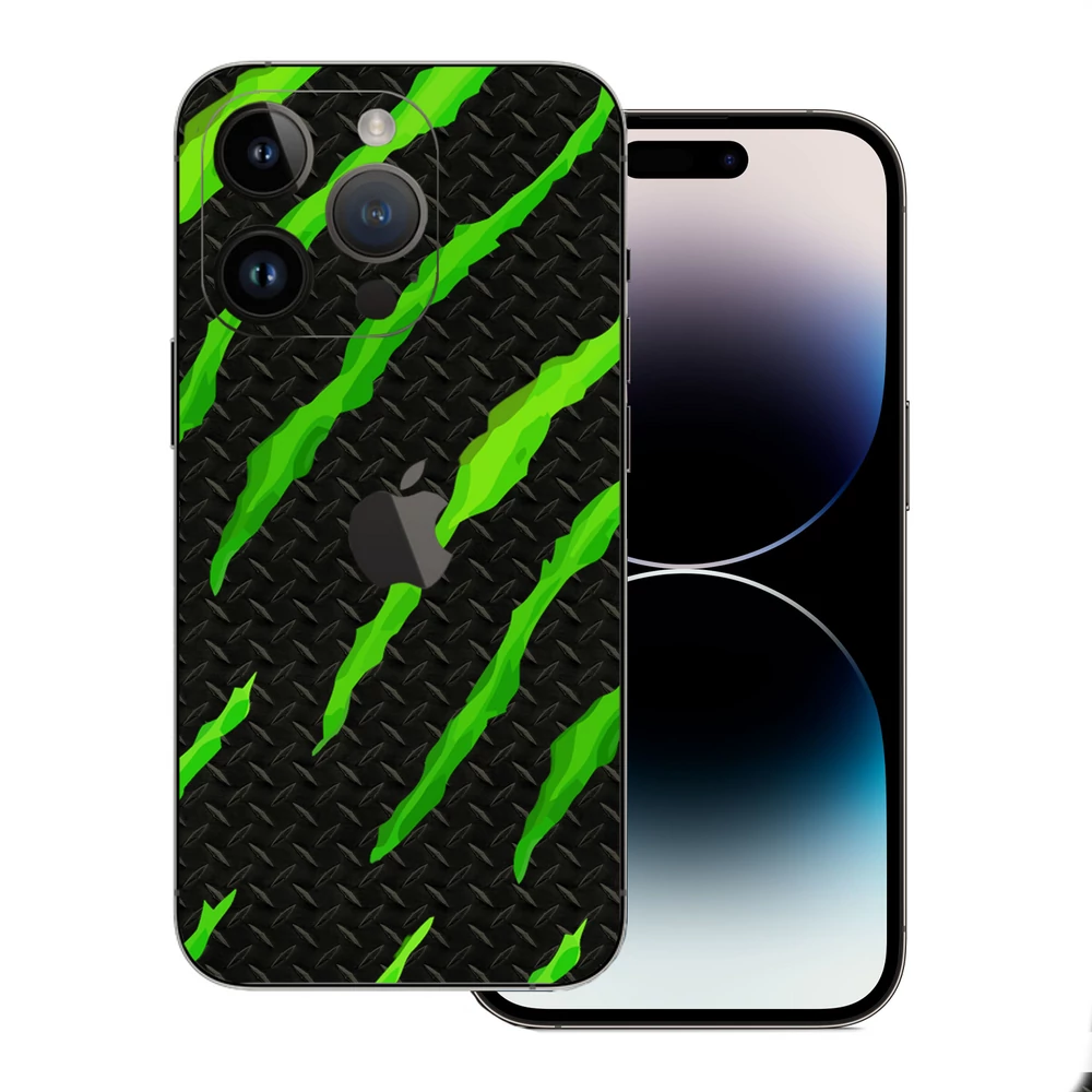 iPhone 14 Pro - Zöld karmolásos hátlap fólia