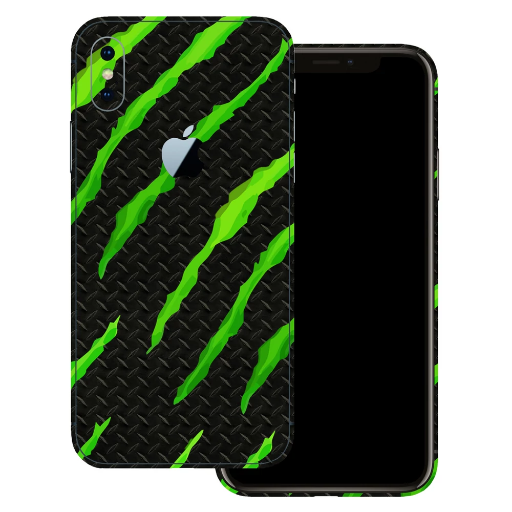 iPhone XS Max - Zöld karmolásos hátlap fólia