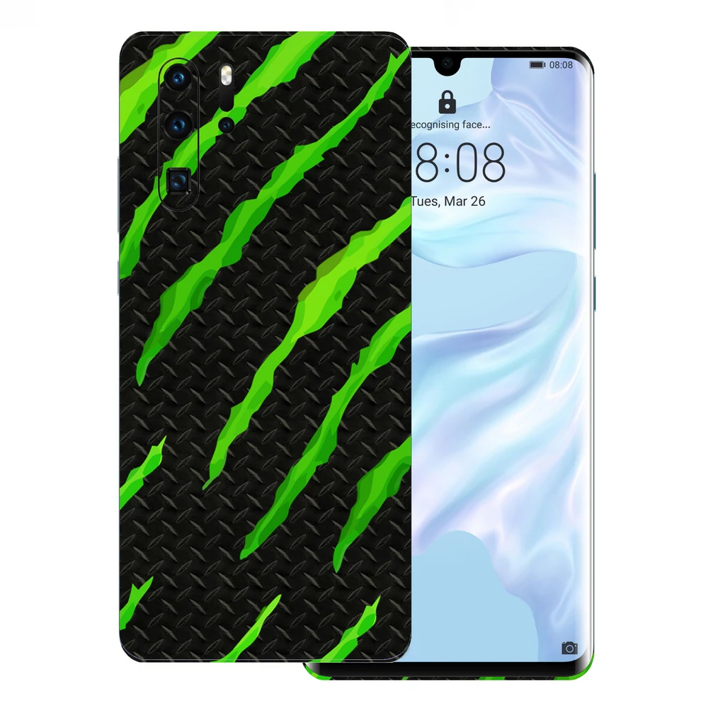 Huawei P30 Pro - Zöld karmolásos hátlap fólia