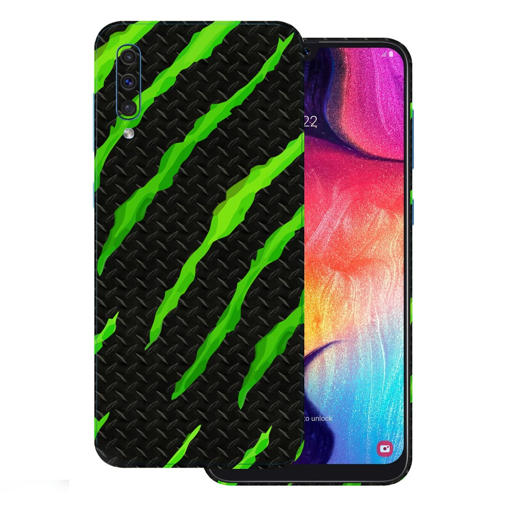 Samsung Galaxy A70 - Zöld karmolásos hátlap fólia