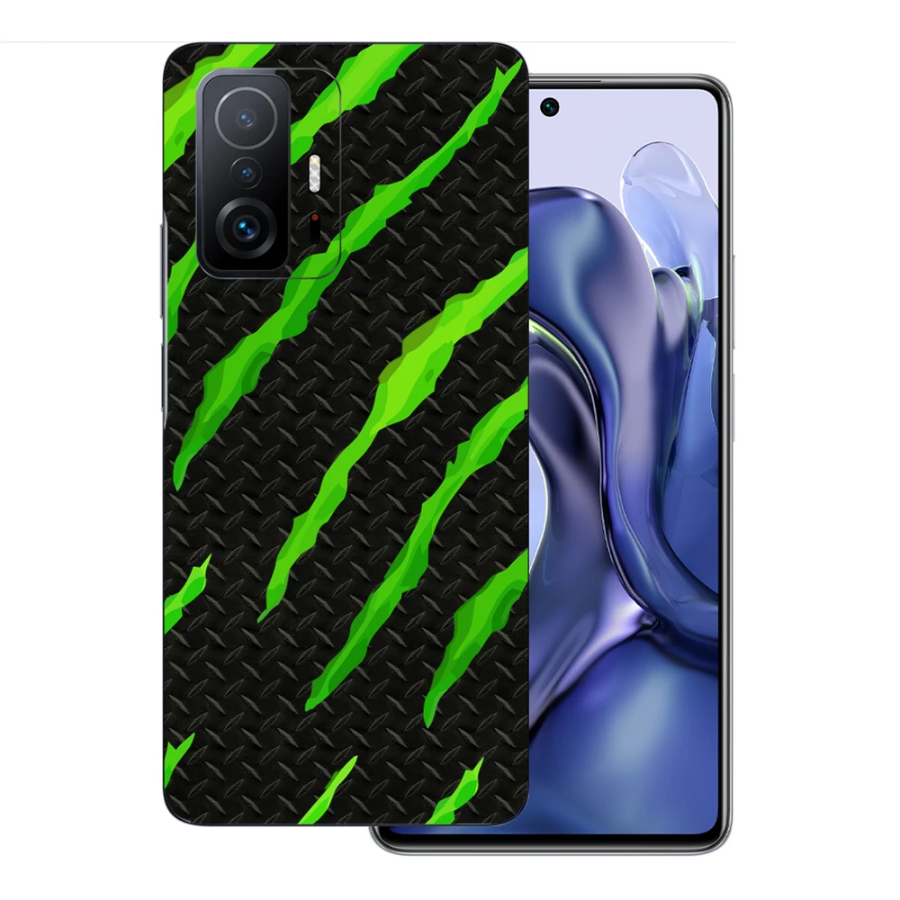 Xiaomi 11T Pro - Zöld karmolásos hátlap fólia