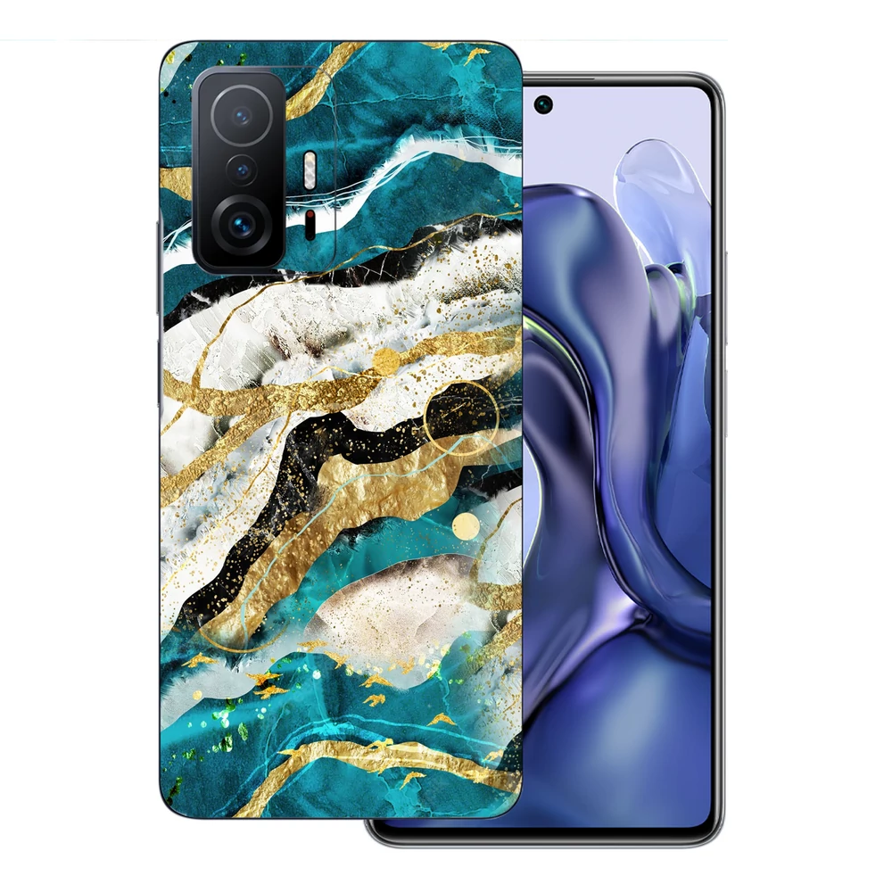 Xiaomi 11T - Kék agata mintás hátlap fólia