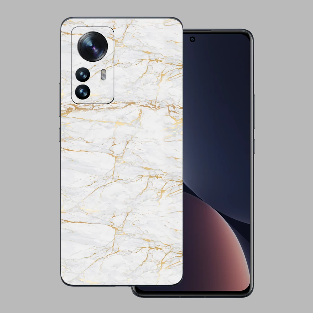 Xiaomi 12 Pro - Arany márvány mintás hátlap fólia