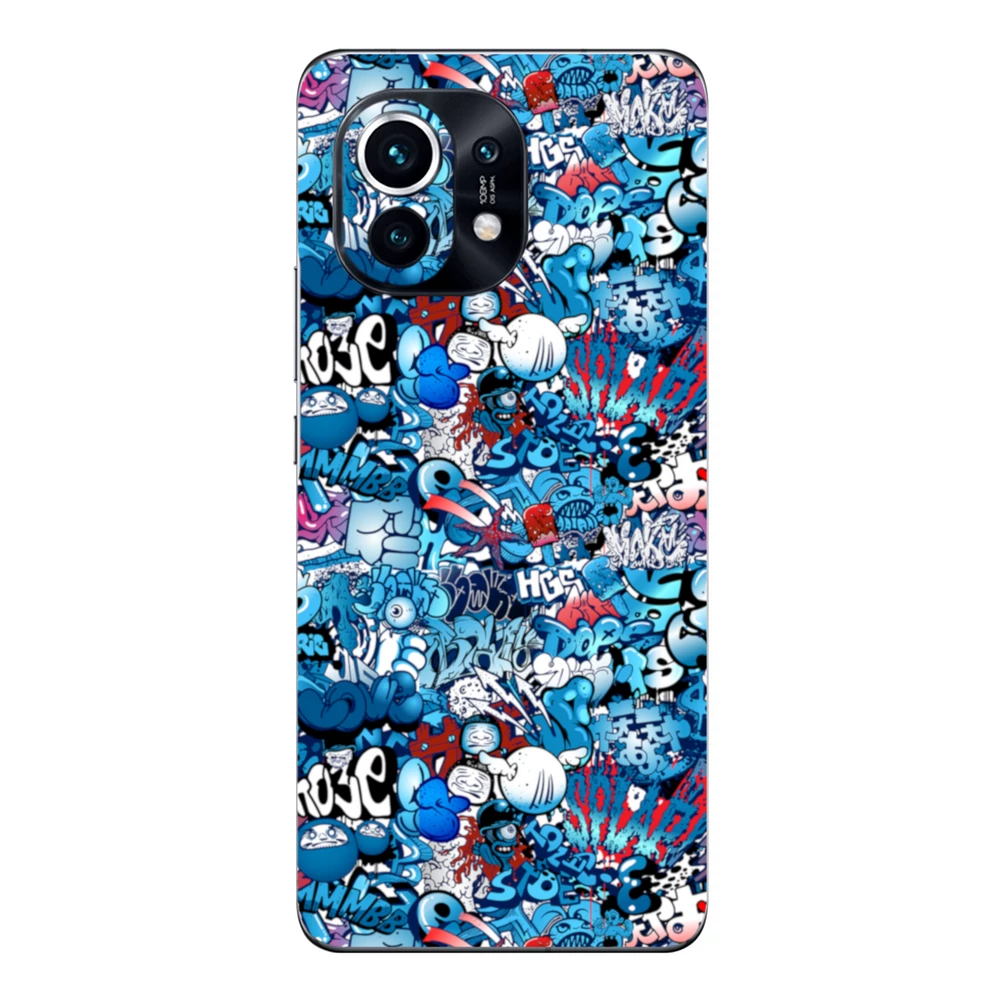 Xiaomi Mi 11 - Kék graffiti mintás hátlap fólia