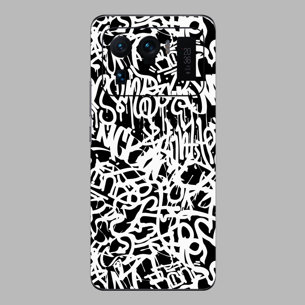 Xiaomi Mi 11 Ultra - Monokróm graffiti hátlap fólia