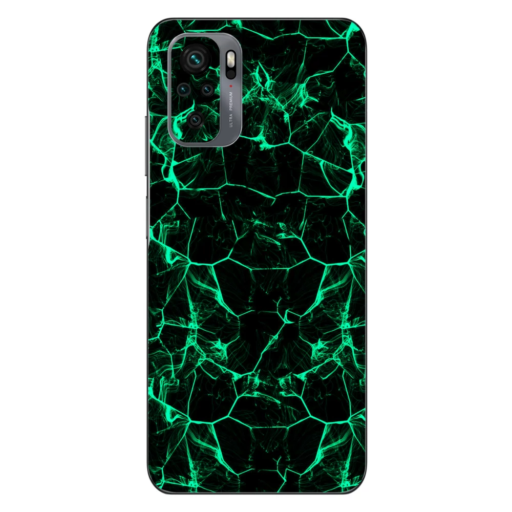 Xiaomi Redmi Note 10 - Zöld füstcsíkos hátlap fólia