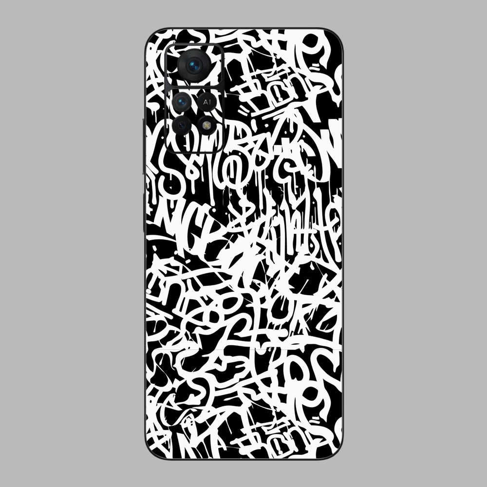 Xiaomi Redmi Note 11 Pro 5G - Monokróm graffiti hátlap fólia