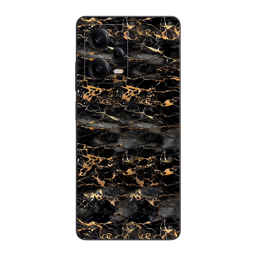 Xiaomi Redmi Note 12 Pro 5G - Fekete-arany márvány hátlap fólia
