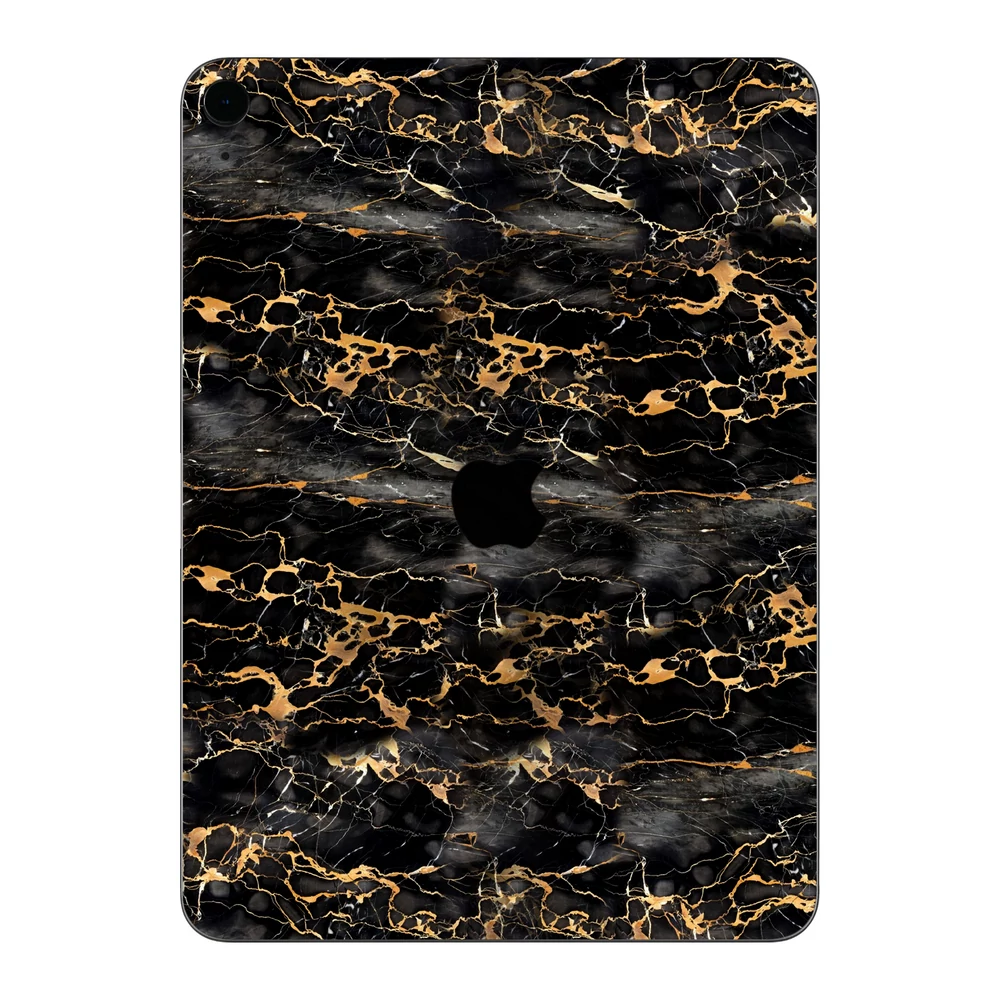 iPad 10.9" ( 2022, gen 10 ) - Fekete-arany márvány hátlap fólia
