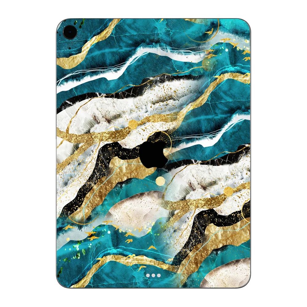 iPad Air 5 - Kék agata mintás hátlap fólia