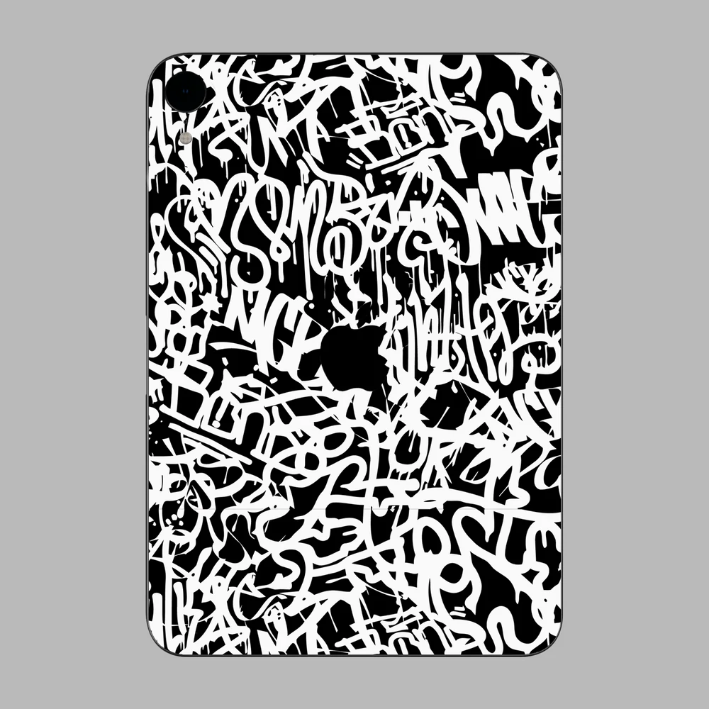 iPad mini 6 - Monokróm graffiti hátlap fólia