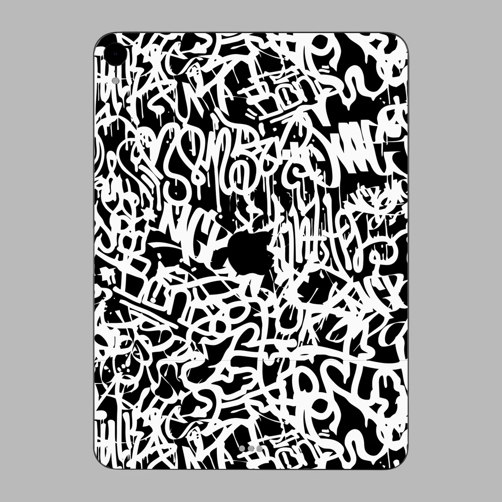 iPad Pro 11" ( 2018 - 2019, gen 1 ) - Monokróm graffiti hátlap fólia