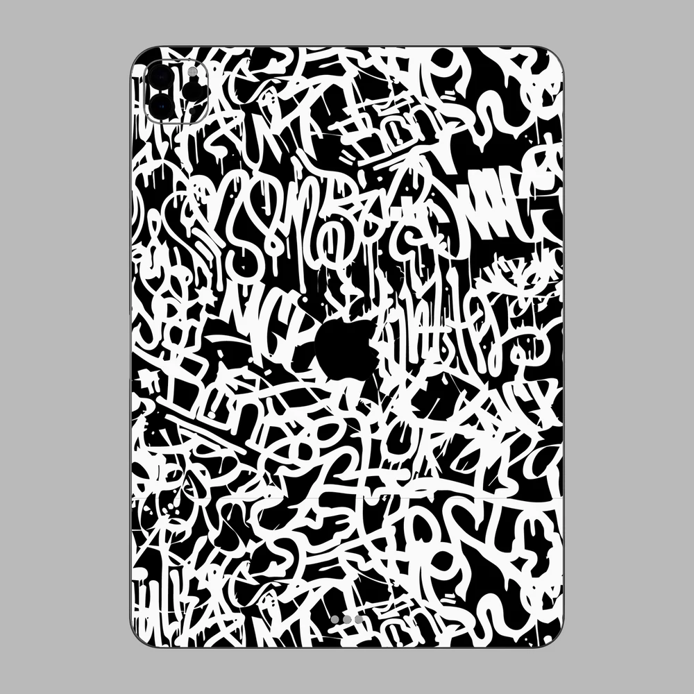 iPad Pro 11" ( 2022, gen 4 ) - Monokróm graffiti hátlap fólia