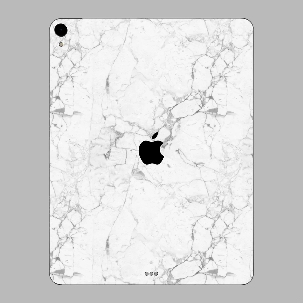 iPad Pro 12.9" ( 2018 - 2019, gen 3 ) - Fehér márvány mintás hátlap fólia