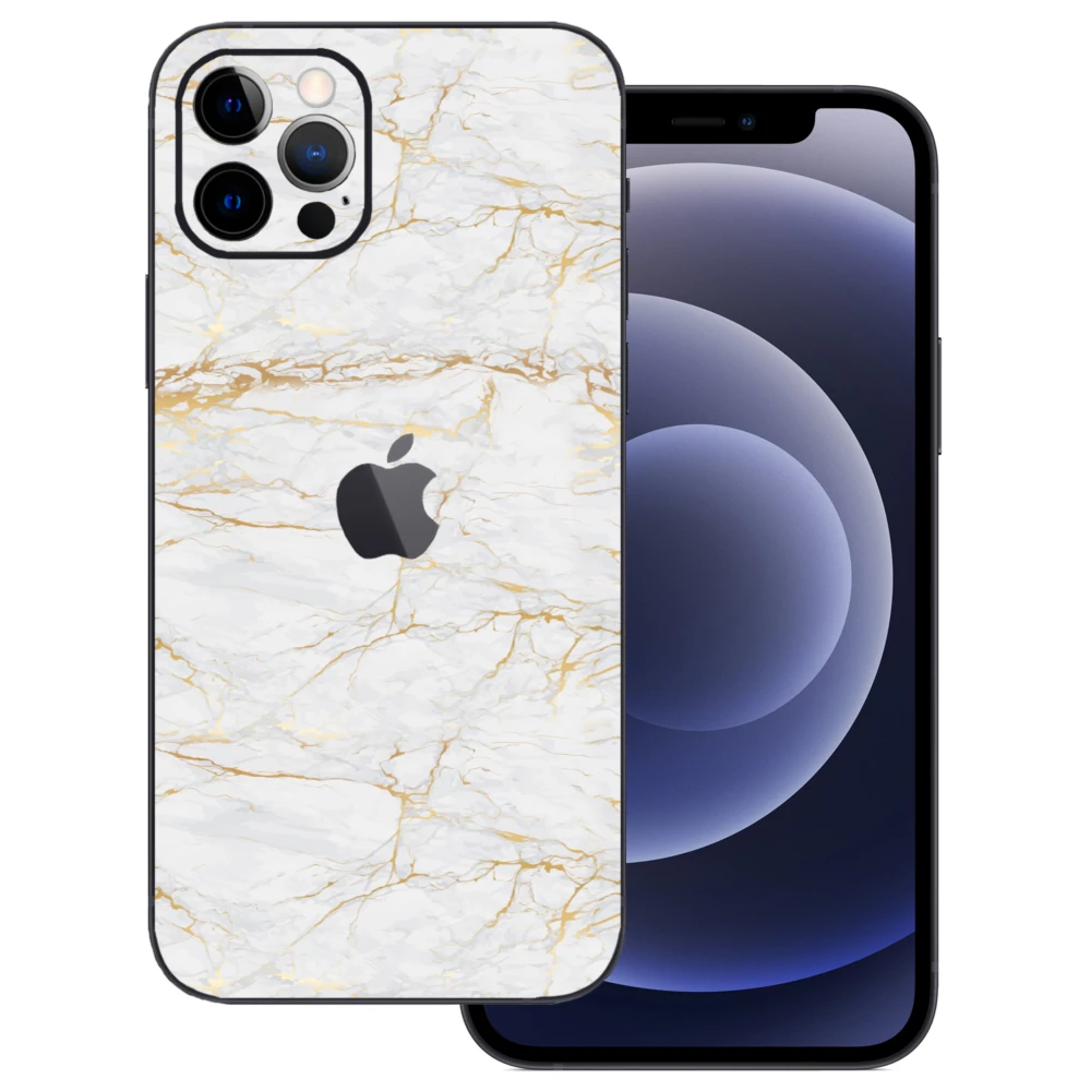iPhone 12 Pro Max - Arany márvány mintás hátlap fólia