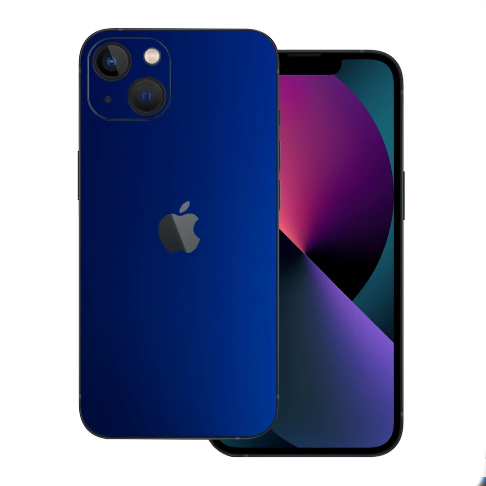 iPhone 13 - Matt króm sötétkék hátlap fólia