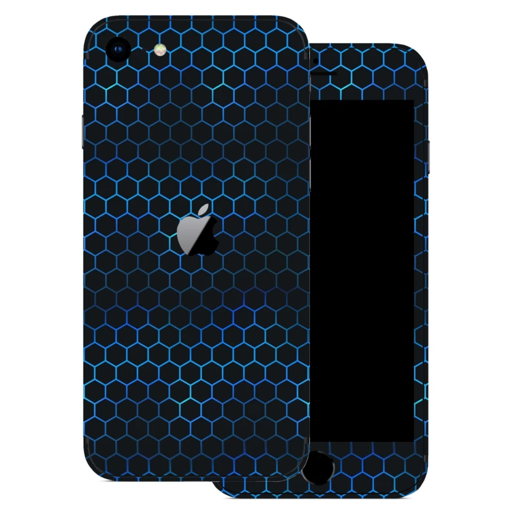 iPhone SE 2020 - Kék méhsejt hátlap fólia
