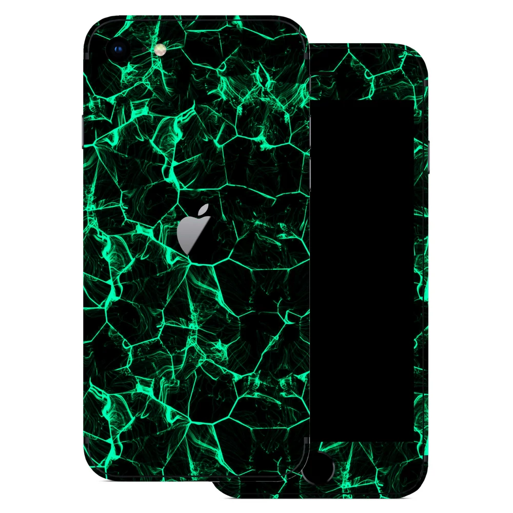 iPhone SE 2020 - Zöld füstcsíkos hátlap fólia