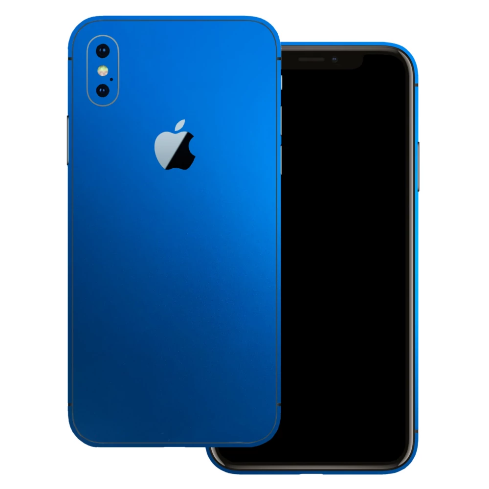 iPhone X - Matt króm világoskék hátlap fólia
