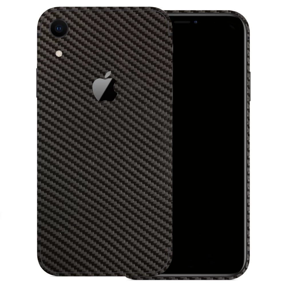 iPhone XR - 3D fekete karbon hátlap fólia
