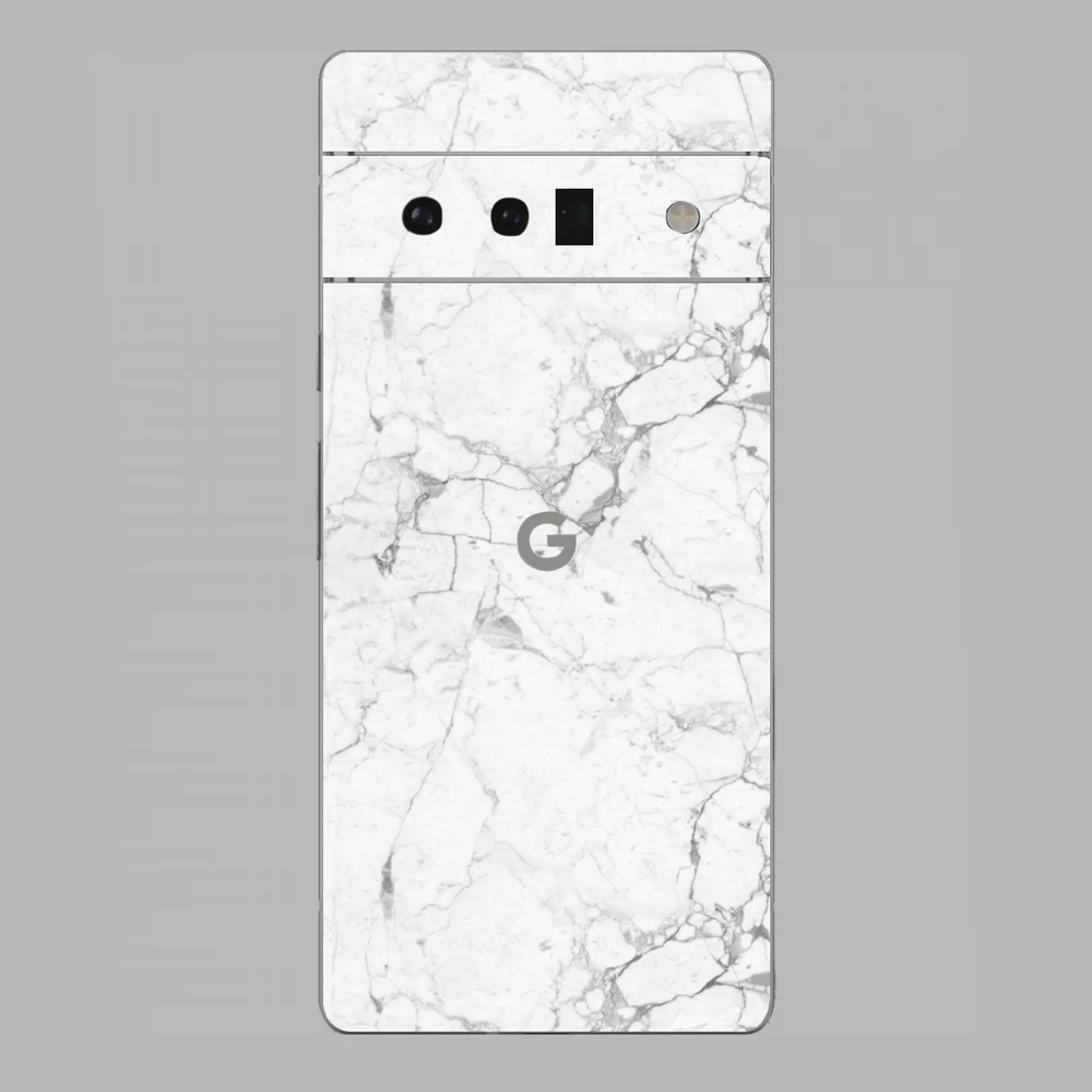 Pixel 6 Pro - Fehér márvány mintás hátlap fólia