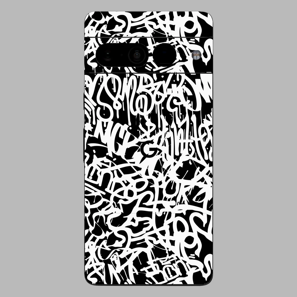 Pixel 7 Pro - Monokróm graffiti hátlap fólia