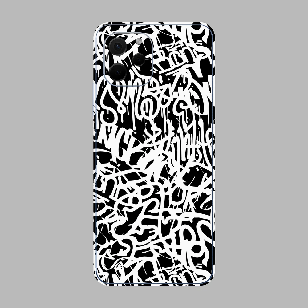 Huawei Nova Y61 - Monokróm graffiti hátlap fólia