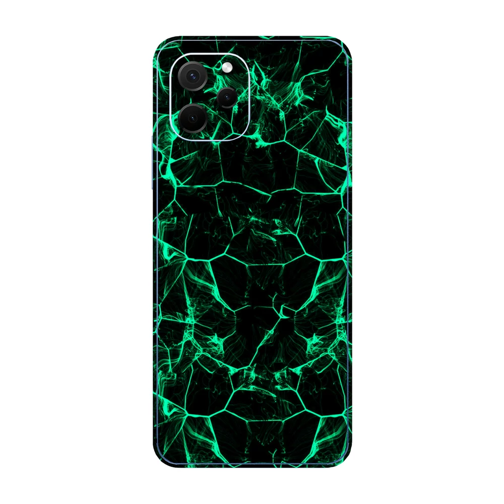 Huawei Nova Y61 - Zöld füstcsíkos hátlap fólia