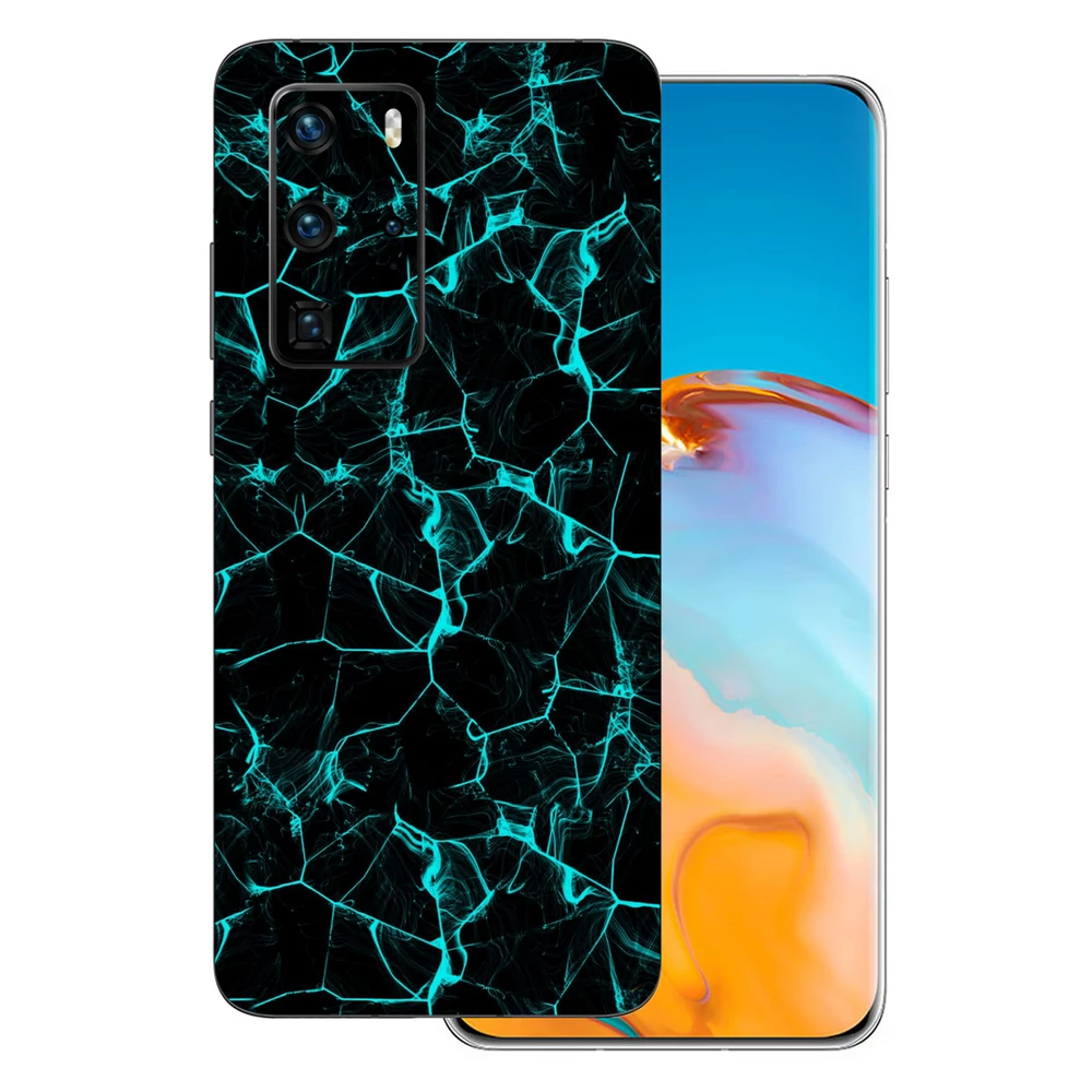 Huawei P40 Pro - Kék füstcsíkos hátlap fólia