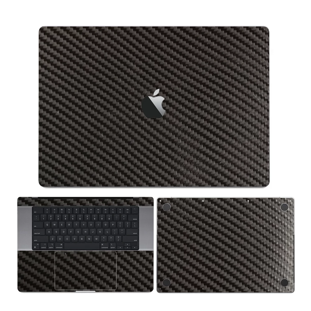 MacBook Pro 13" ( 2020, négy Thunderbolt 3 Port ) - 3D fekete karbon hátlap fólia