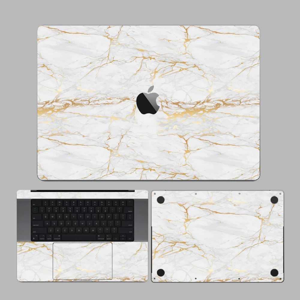 MacBook Air 13" ( 2020, M1 ) - Arany márvány mintás hátlap fólia