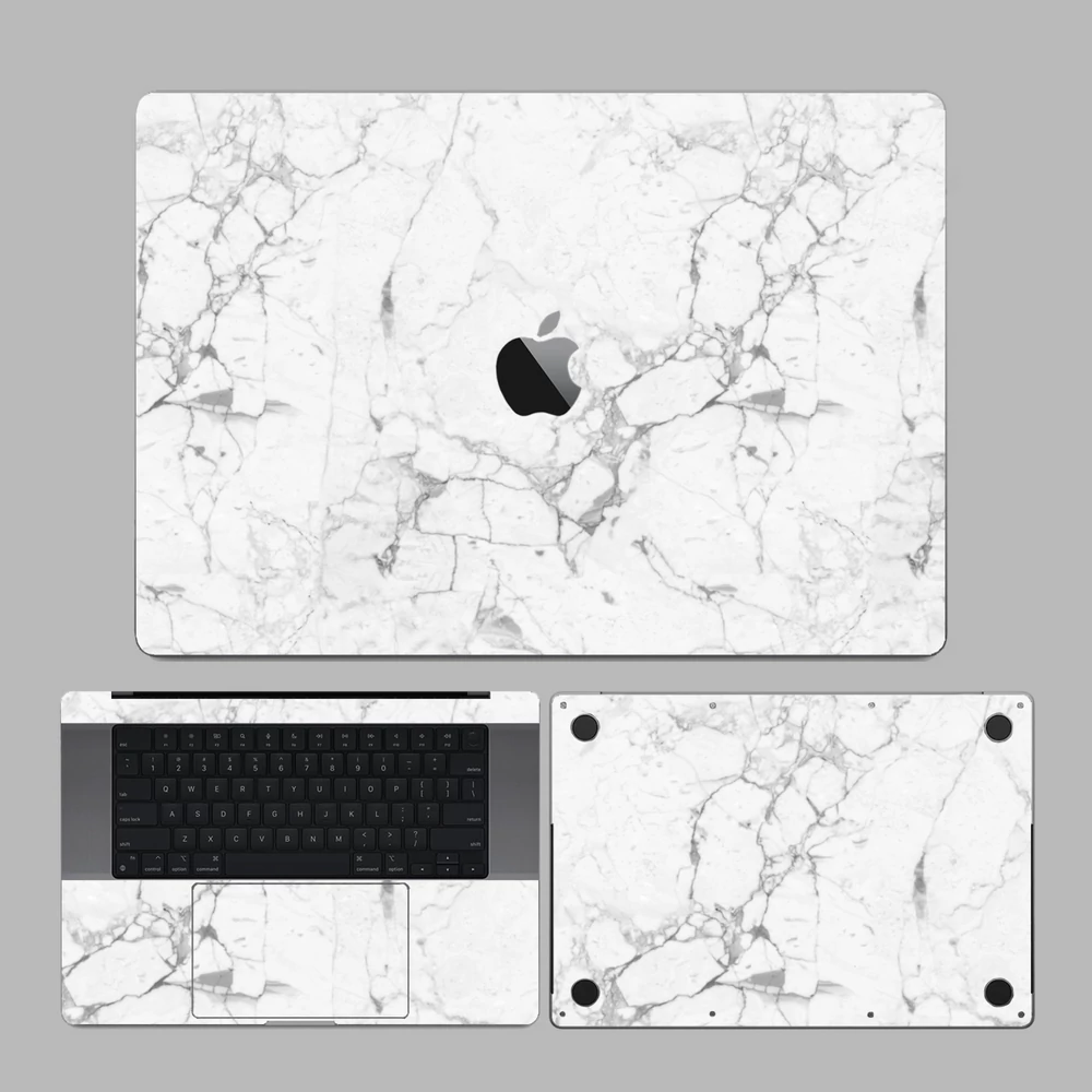 MacBook Air 13.6" ( 2022, M2 ) - Fehér márvány mintás hátlap fólia