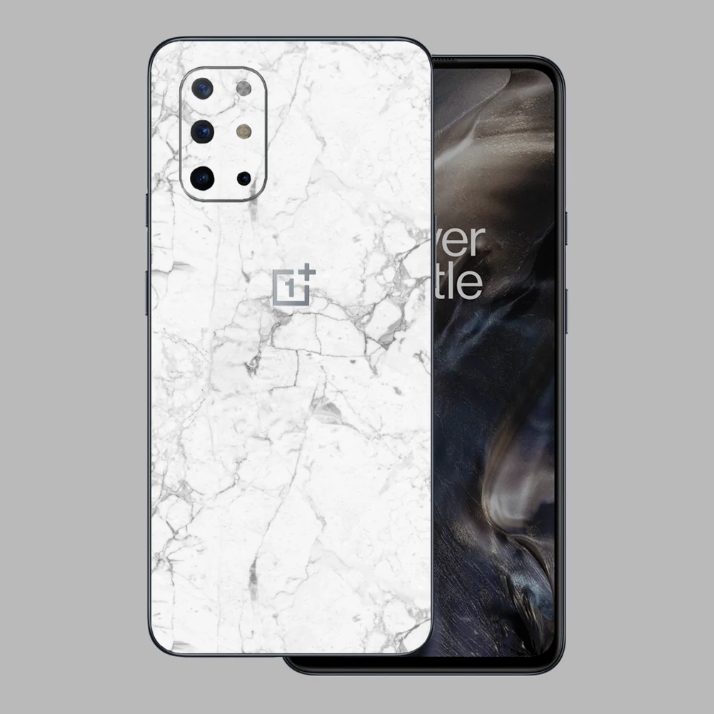 OnePlus 8T - Fehér márvány mintás hátlap fólia
