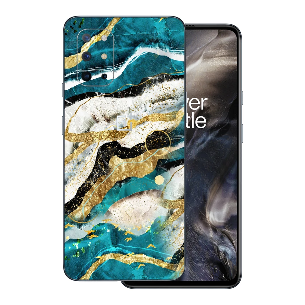 OnePlus 8T - Kék agata mintás hátlap fólia