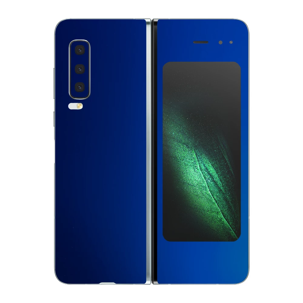 Samsung Galaxy Fold - Matt króm sötétkék hátlap fólia