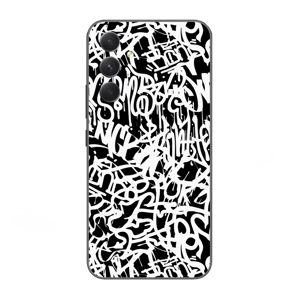 Galaxy A24 - Monokróm graffiti hátlap fólia