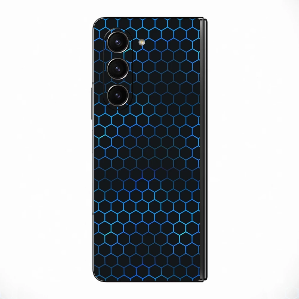 Galaxy Z Fold 5 - Kék méhsejt hátlap fólia