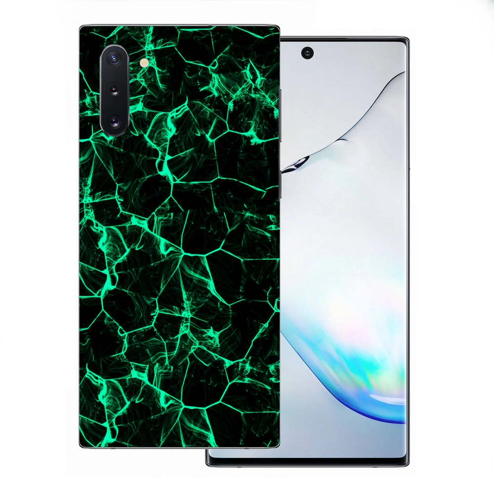 Samsung Galaxy Note 10 - Zöld füstcsíkos hátlap fólia