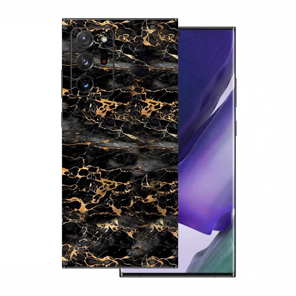 Samsung Galaxy Note 20 Ultra - Fekete-arany márvány hátlap fólia