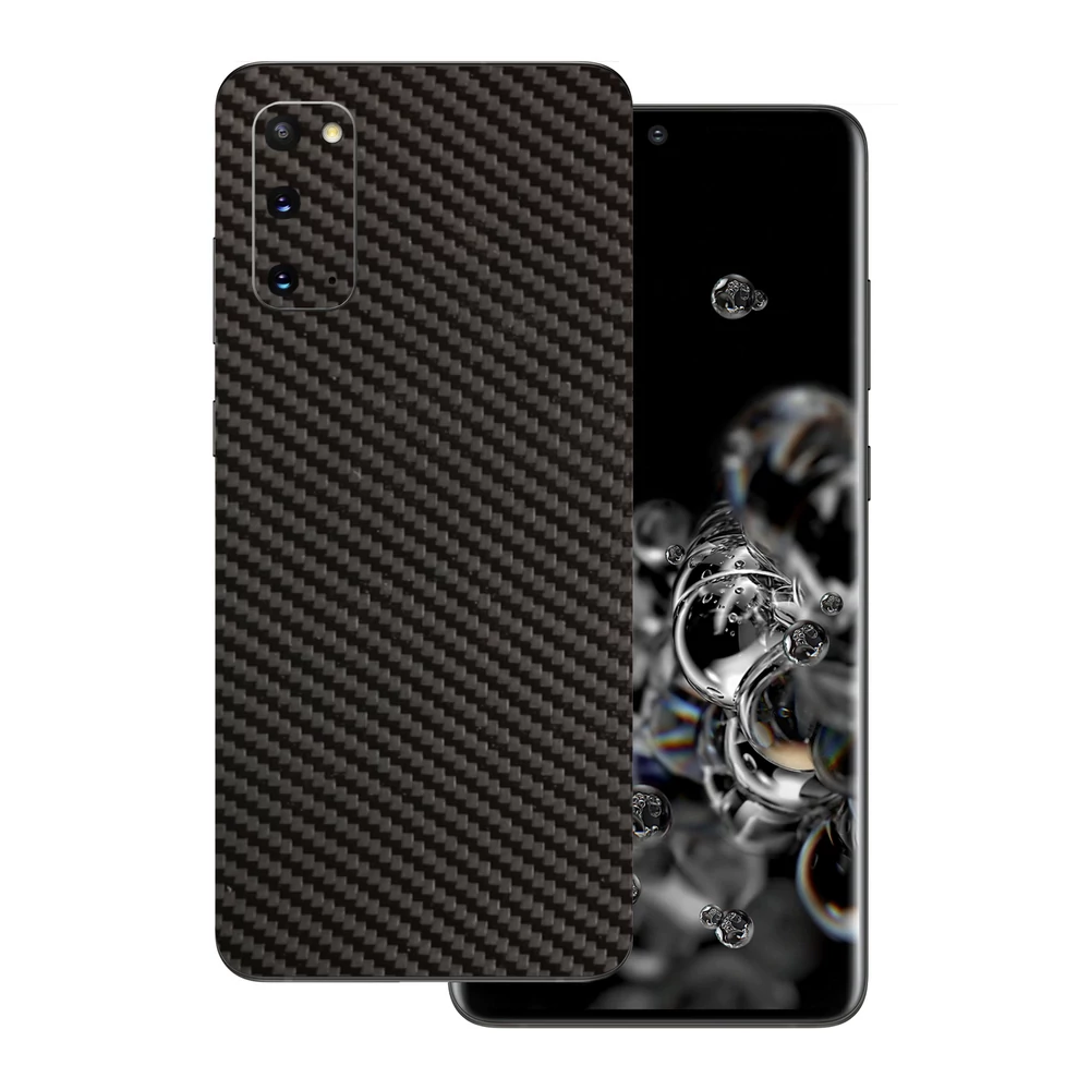 Samsung Galaxy S20 - 3D fekete karbon hátlap fólia