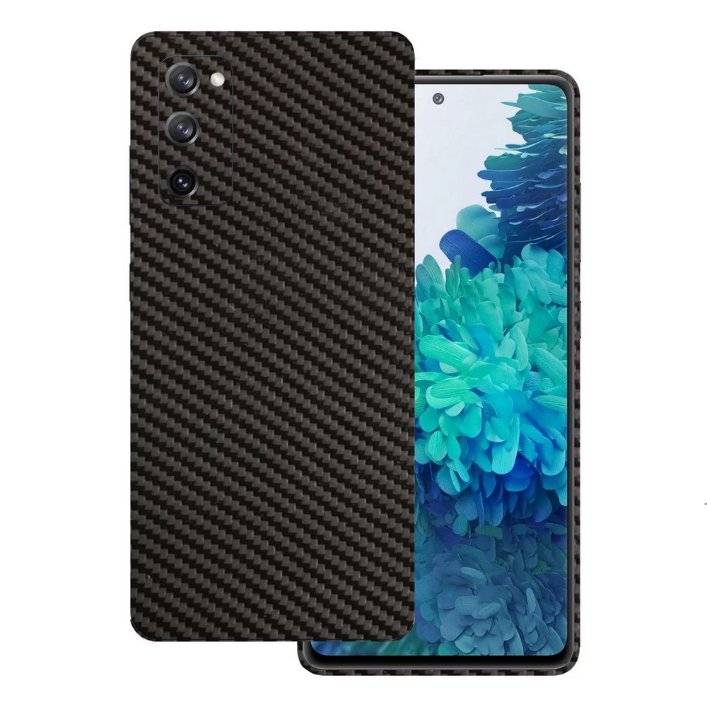 Samsung Galaxy S20 FE - 3D fekete karbon hátlap fólia