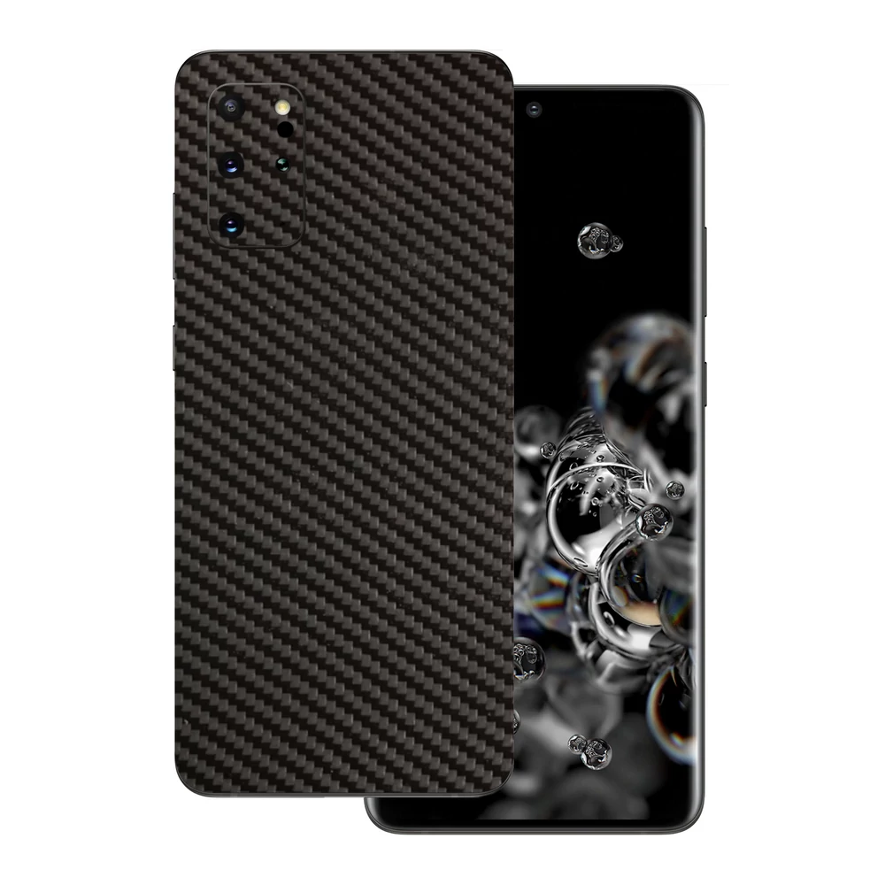 Samsung Galaxy S20 Plus - 3D fekete karbon hátlap fólia