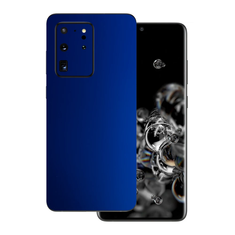 Samsung Galaxy S20 Ultra - Matt króm sötétkék hátlap fólia