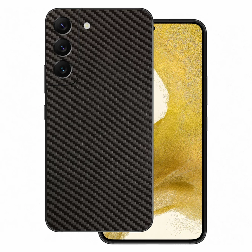 Samsung Galaxy S22 - 3D fekete karbon hátlap fólia