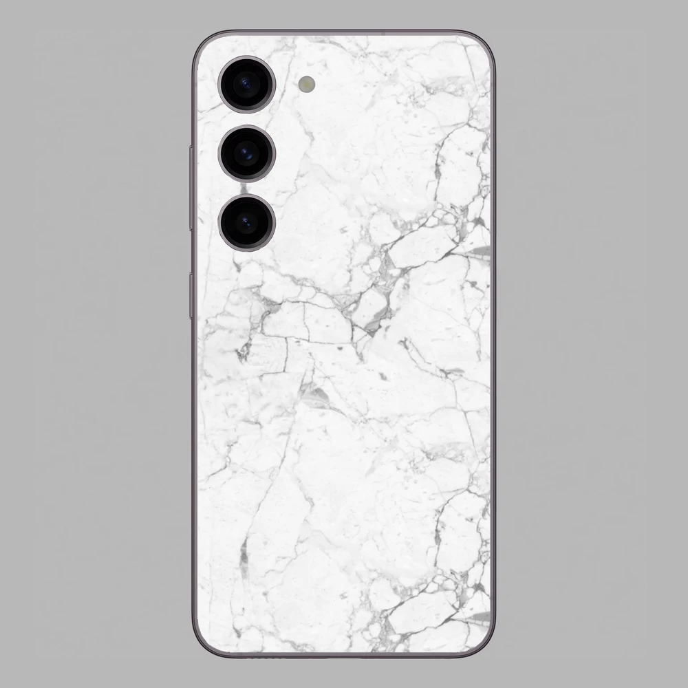 Samsung Galaxy S23 - Fehér márvány mintás hátlap fólia